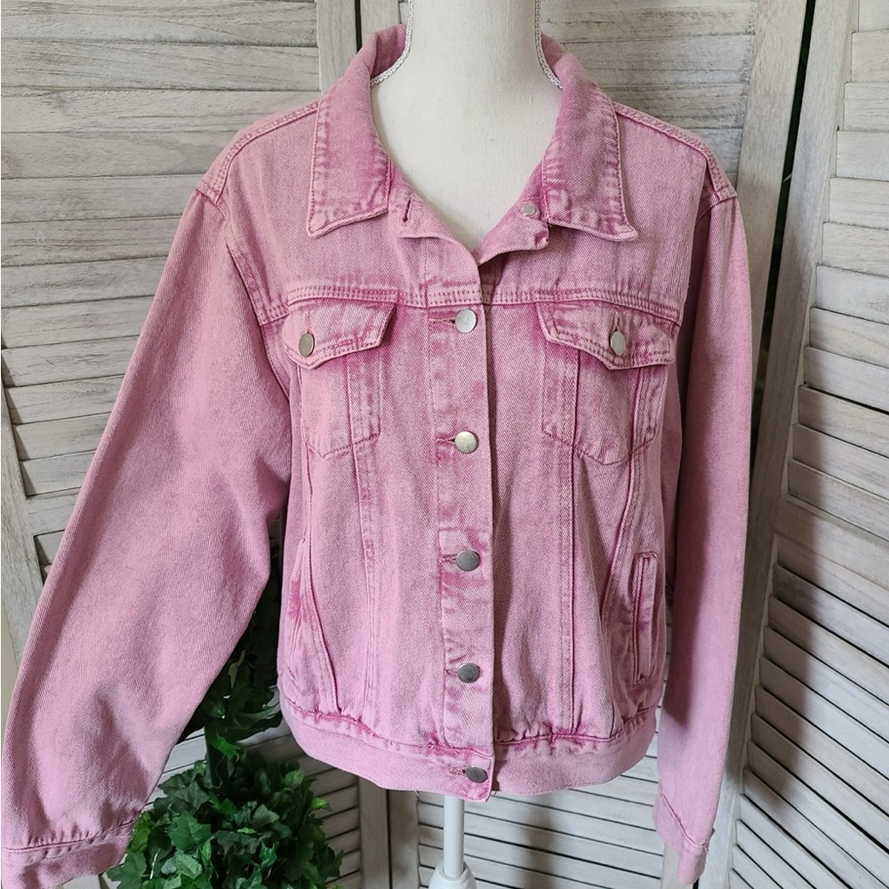 Vici Blush Pink Jean Jacket